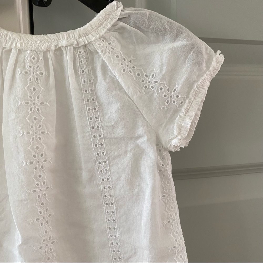 NWT Roller Rabbit Baby Girls Eyelet Cap Sleeve Top - Picture 4 of 5